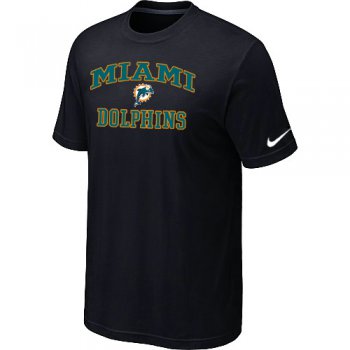Miami Dolphins Heart & Soul Blackl T-Shirt