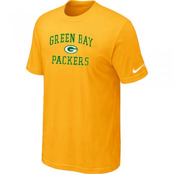 Green Bay Packers Heart & Soul Yellow T-Shirt
