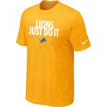 NFL Detroit Lions Just Do It Yellow T-Shirt