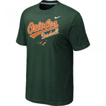 Nike MLB Baltimore orioles 2014 Home Practice T-Shirt - Dark Green