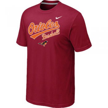Nike MLB Baltimore orioles 2014 Home Practice T-Shirt - Red