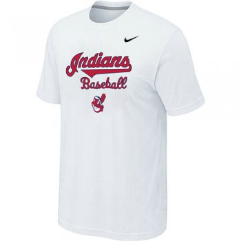 Nike MLB Cleveland Indians 2014 Home Practice T-Shirt - White