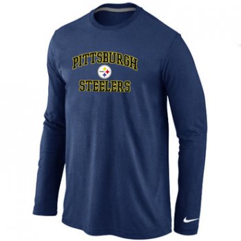 Nike Pittsburgh Steelers Heart & Soul Long Sleeve T-Shirt D.Blue