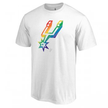 Men's San Antonio Spurs White Fanatics Branded Team Pride V-Neck T-Shirt