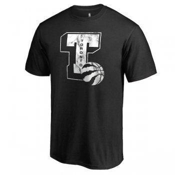 Men's Toronto Raptors Fanatics Branded Black Letterman T-Shirt