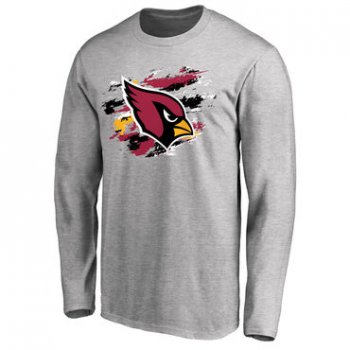Men's Arizona Cardinals NFL Pro Line Ash True Colors Long Sleeve T-Shirt