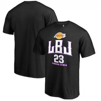 Men's Los Angeles Lakers LeBron James Fanatics Branded Black LBJ T-Shirt