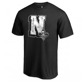Men's New Orleans Pelicans Fanatics Branded Black Letterman T-Shirt