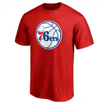 Men's Philadelphia 76ers Fanatics Branded Red Primary Logo T-Shirt