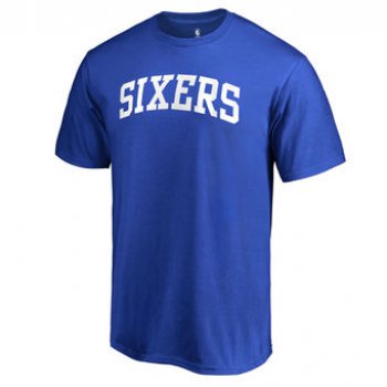 Men's Philadelphia 76ers Fanatics Branded Royal Primary Wordmark T-Shirt