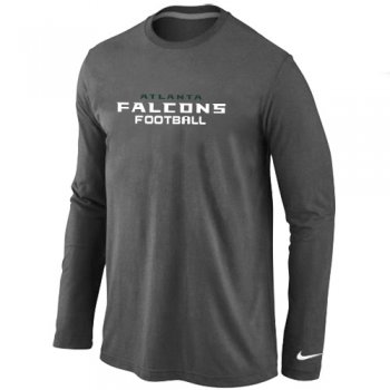 Nike Atlanta Falcons Authentic font Long Sleeve T-Shirt D.Grey