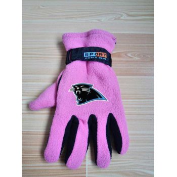 Carolina Panthers NFL Adult Winter Warm Gloves Pink