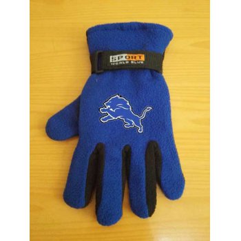 Detroit Lions NFL Adult Winter Warm Gloves Blue