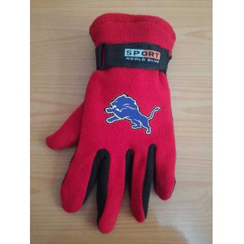 Detroit Lions NFL Adult Winter Warm Gloves Red