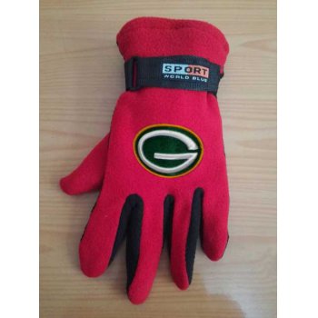 Green Bay Packers NFL Adult Winter Warm Gloves Red