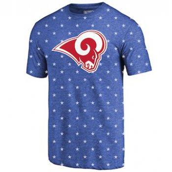 Men's Los Angeles Rams NFL Pro Line by Fanatics Branded Royal Star Spangled T-Shirt