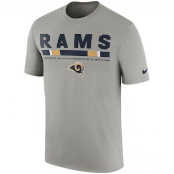 Men's Los Angeles Rams Nike Charcoal Sideline Legend Staff Performance T-Shirt