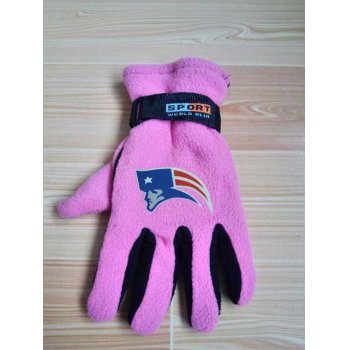 New England Patriots NFL Adult Winter Warm Gloves Pink