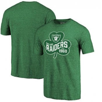 Oakland Raiders Pro Line by Fanatics Branded St. Patrick's Day Paddy's Pride Tri-Blend T-Shirt - Kelly Green
