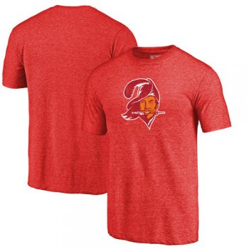 Tampa Bay Buccaneers Red Throwback Logo Tri-Blend NFL Pro Line by T-Shirt