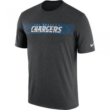 Los Angeles Chargers Nike Heathered Charcoal Sideline Seismic Legend T-Shirt