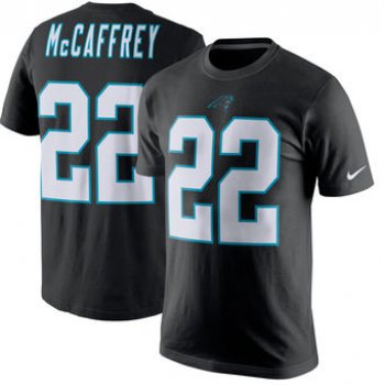 Men's Carolina Panthers 22 Christian McCaffrey Nike Black Player Pride Name & Number T-Shirt
