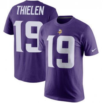 Men's Minnesota Vikings 19 Adam Thielen Nike Purple Player Pride Name & Number T-Shirt