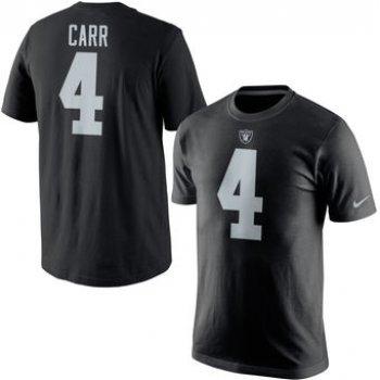 Men's Oakland Raiders 4 Derek Carr Nike Player Pride Name & Number T-Shirt - Black