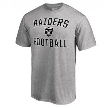 Men's Oakland Raiders NFL Pro Line by Fanatics Branded Heathered Gray Victory Arch T-Shirt