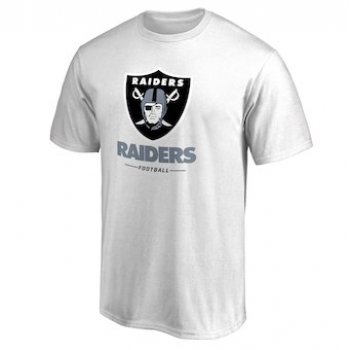 Men's Oakland Raiders NFL Pro Line by Fanatics Branded White Team Lockup T-Shirt