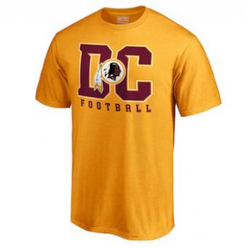 Men's Washington Redskins NFL Pro Line Gold Hometown Collection DC Football T-Shirt