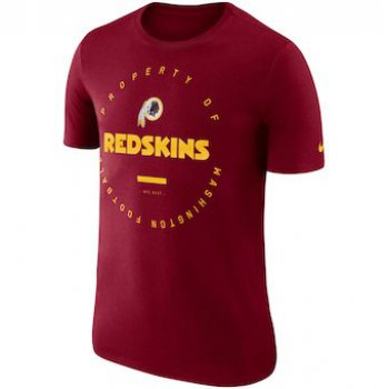 Men's Washington Redskins Nike Burgundy Sideline Property Of Performance T-Shirt