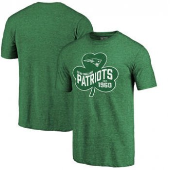 New England Patriots Pro Line by Fanatics Branded St. Patrick's Day Paddy's Pride Tri-Blend T-Shirt - Kelly Green