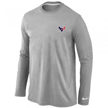 Houston Texans Sideline Legend Authentic Logo Long Sleeve T-Shirt Grey