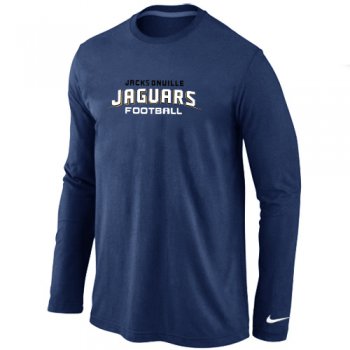 Nike Jacksonville Jaguars Authentic font Long Sleeve T-Shirt D.Blue