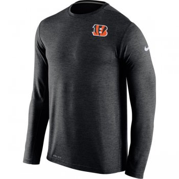 Nike Cincinnati Bengals Black Dri-Fit Touch Long Sleeve Performance Men's T-Shirt