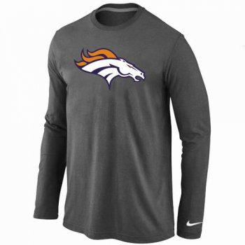 Nike Denver Broncos Logo Long Sleeve T-Shirt D.Grey