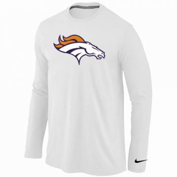 Nike Denver Broncos Logo Long Sleeve T-Shirt WHITE