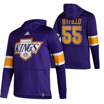 Los Angeles Kings #55 Quinton Byfield Adidas Reverse Retro Pullover Hoodie Purple