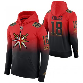 Vegas Golden Knights #18 Peyton Krebs Adidas Reverse Retro Pullover Hoodie Red Black