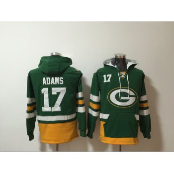 Men's Green Bay Packers #17Davante Adams NEW Green Pocket Stitched NFL Pullover Hoodie