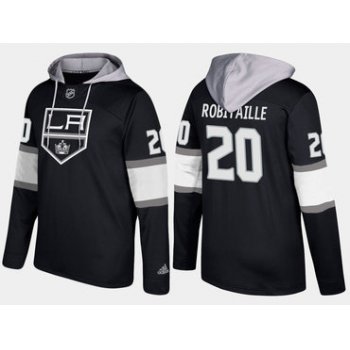 Adidas Los Angeles Kings 20 Luc Robitaille Retired Black Name And Number Hoodie