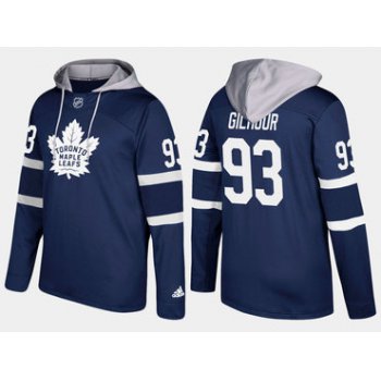 Adidas Toronto Maple Leafs 93 Doug Gilmour Retired Royal Name And Number Hoodie