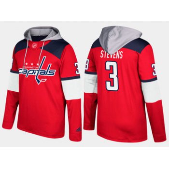 Adidas Washington Capitals 3 Scott Stevens Retired Red Name And Number Hoodie