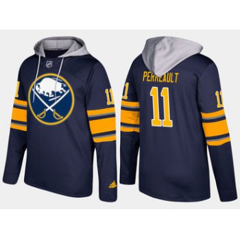 Adidas Buffalo Sabres 11 Gilbert Perreault Retired Blue Name And Number Hoodie