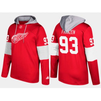 Adidas Detroit Red Wings 93 Johan Franzen Name And Number Red Hoodie