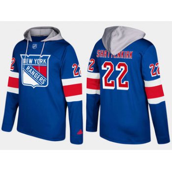 Adidas New York Rangers 22 Kevin Shattenkirk Name And Number Blue Hoodie