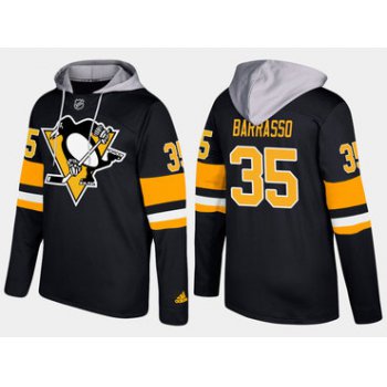 Adidas Pittsburgh Penguins 35 Tom Barrasso Retired Black Name And Number Hoodie