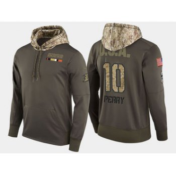 Nike Anaheim Ducks 10 Corey Perry Military Olive Salute To Service Pullover Hoodie
