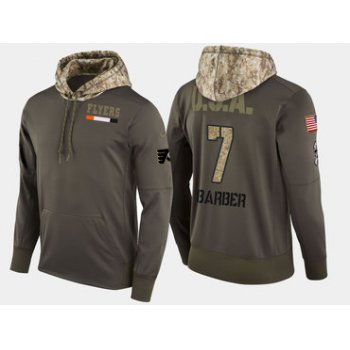 Nike Philadelphia Flyers 7 Bill Barber Retired Olive Salute To Service Pullover Hoodie